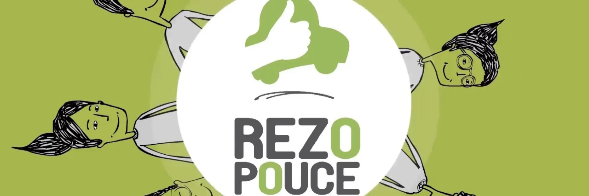 Logo de Rezo Pouce, symbolisant le covoiturage spontané.