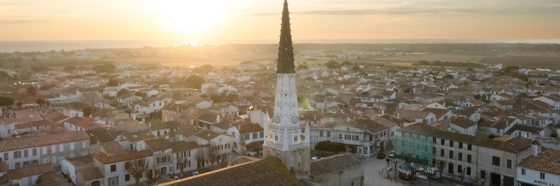 Vue Arienne Church tower Ars En Re Ile De Re Jules Serrurier