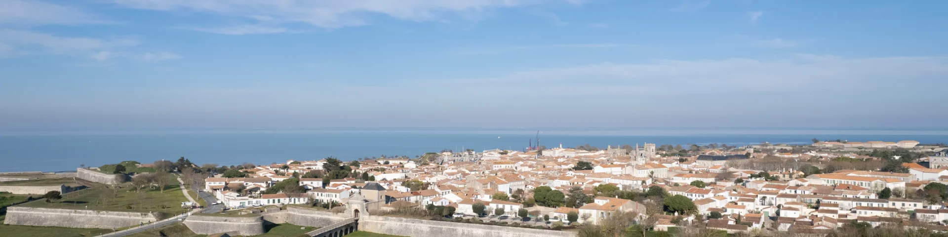 Aerial view Fortification Saint Martin Ile De Re Jules Serrurier