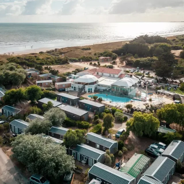 Vue aérienne du camping Sunêlia Interlude
