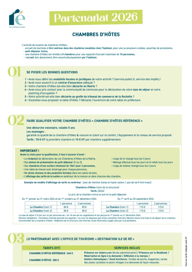 Fiche Chambres Dhotes 2026 Couv